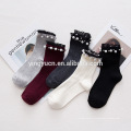 2019 Hot Sale de haute qualité personnalisé Pearl Lace Femmes Chaussettes Chaussettes de mode